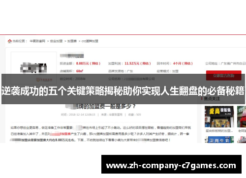 逆袭成功的五个关键策略揭秘助你实现人生翻盘的必备秘籍